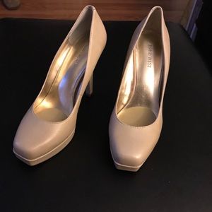 NINE WEST LIGHT NATURAL COLOR LEATHER PUMPS 8.5